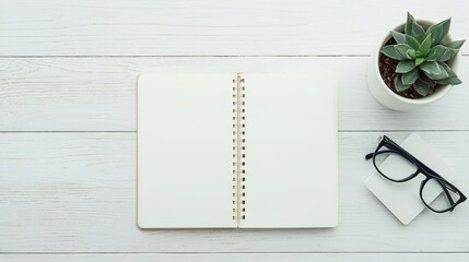 Overhead shot of a budget planner open to a monthly expense tracking page, organized finance