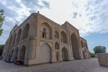 exterior of tomb of Baha' al-Din Naqshband, a founder of Sufi Sunni Islam. the building is called  Bahoutdin Architectural Complex or bakhautdin naqsband mausoleum.