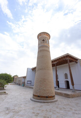 the Minaret inside tomb of Baha' al-Din Naqshband, a founder of Sufi Sunni Islam. the building of bakhautdin naqsband mausoleum.