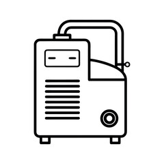 Welding Machine Line Art Vector Industrial Tool