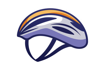 Protective helmet for cyclist on white background