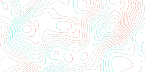 Topographic map background with geographic grid for hiking and mountain sport. luxury topographic wavy pattern and geographic grid map design. paper texture Imitation of a geographical map shades.