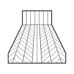 Wooden Flooring Line Art Vector Interior Texture