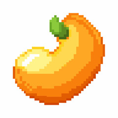 Fototapeta premium Pixel Art Mango Retro Game Style Illustration with Vibrant Colors