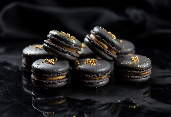 Delicious macarons  generative ai