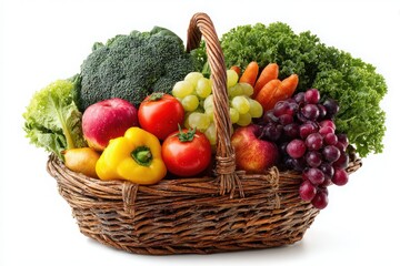 Fototapeta premium fruits and vegetables in basket