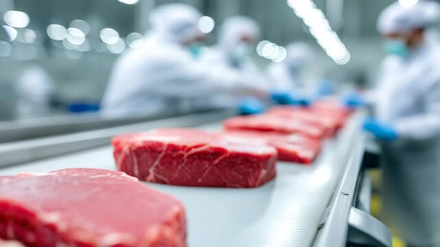 食肉工場の加工ラインと衛生管理