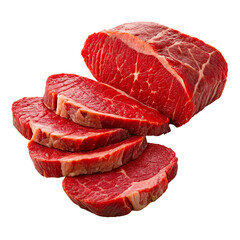 Fresh Raw Meat Isolated on Transparent Background