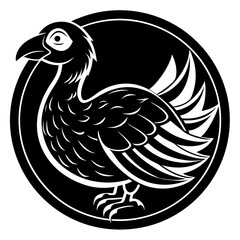 Fototapeta premium black and white chicken
