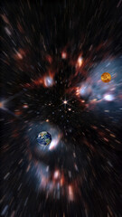 earth in a star clusters NGC 460 effect
(a dwarf galaxy effect)