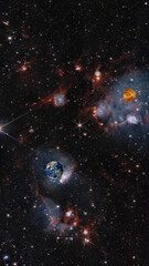 earth in a star clusters NGC 460 effect
(a dwarf galaxy effect)