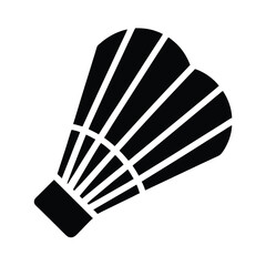 Black Badminton Shuttlecock Icon Vector Illustration