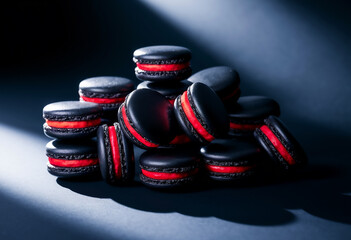 Delicious macarons  generative ai