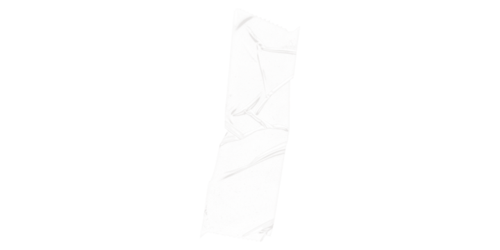 A white rectangular shape with irregular edges on a black background in a vertical orientation - Powered by Adobe