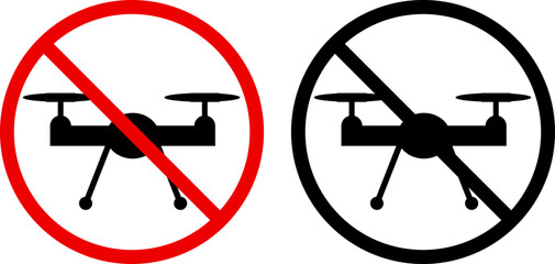 no drone sign. Stop halt allowed area icons. privacy symbol Forbid air flights. prohibited Aircraft. Drone Flight Ban
