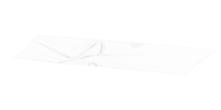 A white textured rectangle shape with rough edges on a solid black contrasting background image view