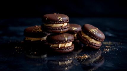 Delicious macarons  generative ai