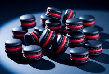 Delicious macarons  generative ai