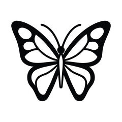 Butterfly Outline Icon Vector Illustration