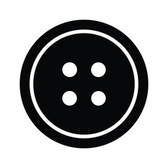 Button Four Holes Icon Vector Illustration