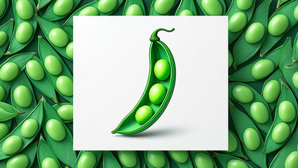 Fresh Green Pea Pod: A close-up shot of an open pea pod revealing vibrant green peas, inviting viewers to savor the freshness and natural goodness within.