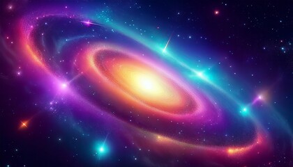 vibrant cosmic galaxy in deep space