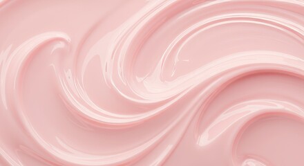 Swirling Pink Cream Texture Smooth, Luxurious Background
