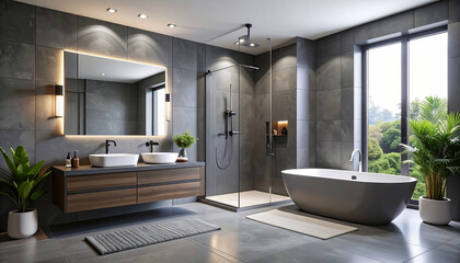 Bathroom design modern interior
4