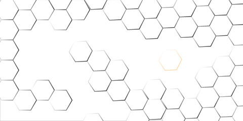 Background with hexagon. Abstract background with lines. white texture background. Surface polygon pattern with glowing hexagon paper texture and futuristic business.