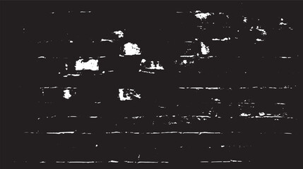 A high contrast black and white image showing a distressed wood surface with horizontal lines and spots