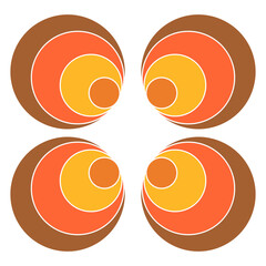retro pattern vector 1960s circles 