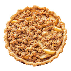 Delicious apple crumble pie with golden, crumbly topping and juicy apple filling, perfect for dessert. pie crust is flaky and complements sweet, spiced apples