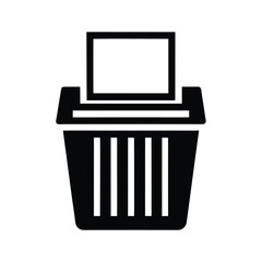 Paper Shredder Icon Vector Illustration