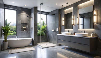 Bathroom design modern interior
1