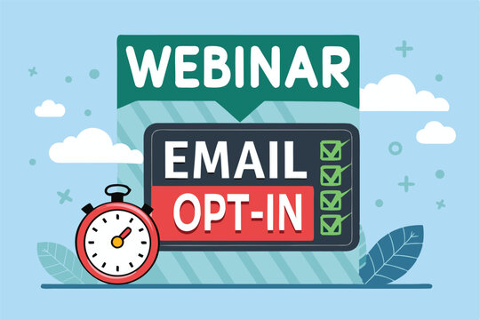 Sleek webinar promotion vector art. Landing page, email template design. Modern, informative, and professional style.