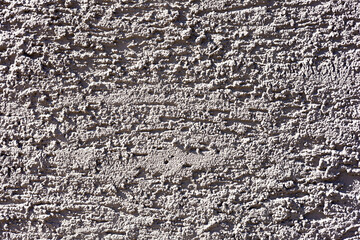 Close-Up Texture of Grey Rough Stucco Wall Under Bright Natural Light