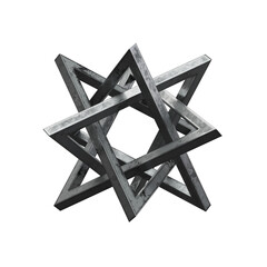 Grey abstract geometric 3d rendering shape, trendy playful isolated design elements. Diseño...