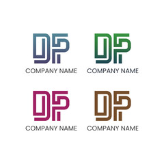 Modern Brand Identity Gradient Logos with 'DP' Symbol
