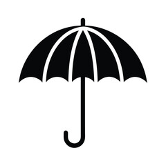 Umbrella Glyph Icon Vector Illustration