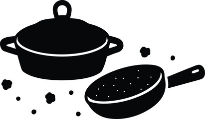 mess kit on white background.eps