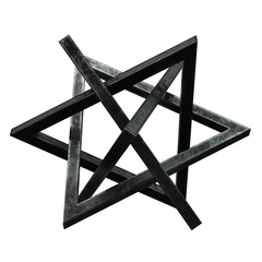 Grey abstract geometric 3d rendering shape, trendy playful isolated design elements. Diseño...