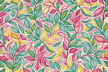 seamless background with leaves