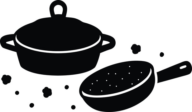 mess kit on white background.eps