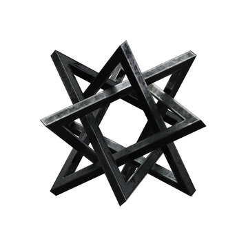 Black abstract geometric 3d rendering shape, trendy playful isolated design elements. Dise&ntilde;o abstracto negro en 3D. Arte. Futuristic. Futuro. PNG