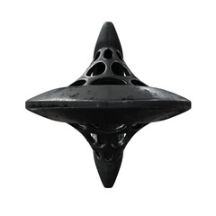 Black abstract geometric 3d rendering shape, trendy playful isolated design elements. Diseño...