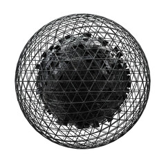 Black abstract geometric 3d rendering shape, trendy playful isolated design elements. Diseño abstracto negro en 3D. Arte. Futuristic. Futuro. PNG
