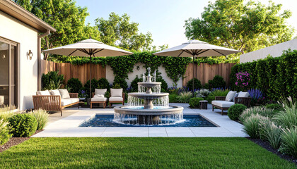 Beautiful outdoor swimming pool in hotel and resort with chair and deck for leisure vacation
2