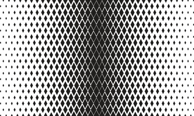  Abstract black colour geometry dimond halftone wave pattern with white background.