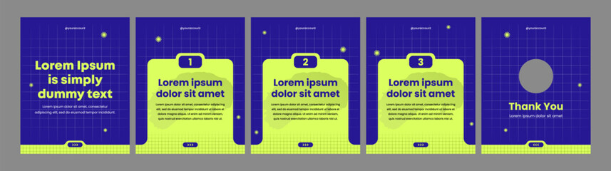 carousel post creative social media template. social media template with green and blue theme © Rozin