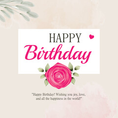 Happy birthday banner design post